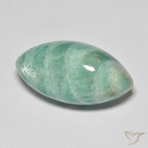 10.06 ct Green Amazonite, 20.1 x 10.4 mm Marquise Cut From Madagascar, Photo A