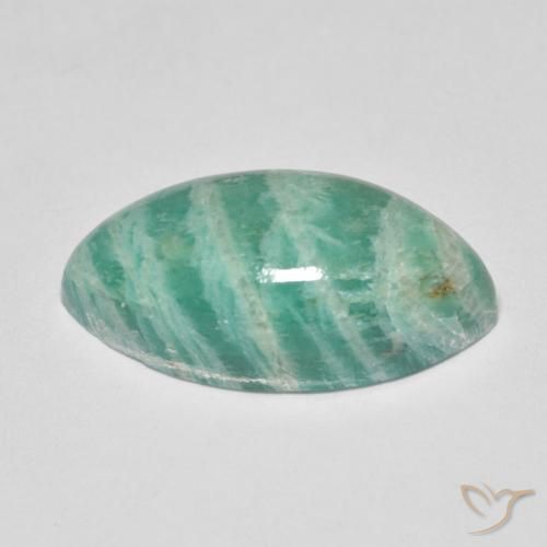 Amazonite Gemstone in 20.1 x 10.4 mm Size for Sale, Amazonite Stone in Cool Green Color