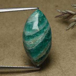 8.2ct Marquise Cabochon Blue-Green Amazonite for sale thumb image of 8.2ct Marquise Cabochon Blue-Green Amazonite (ID: 492172)