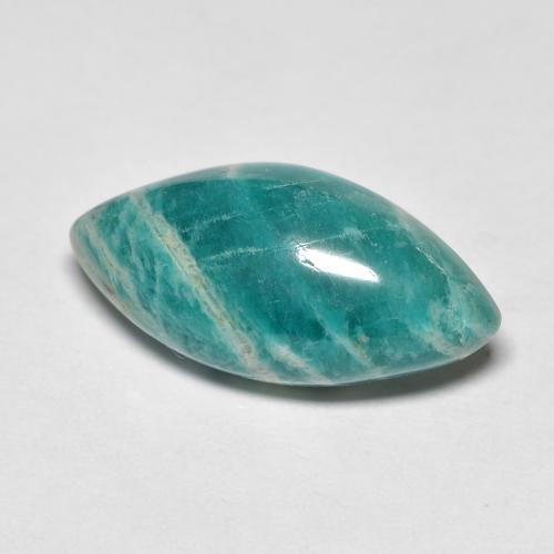 Medium-Dark Green Амазонит Камень - 6.6ct Огранка Маркиза Кабошон (ID: 492279)