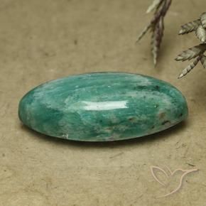 7.74 ct Green Amazonite Stone, Natural Amazonite in Marquise Cabochon Shape for Sale