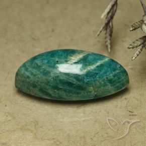 9.32 ct Green Amazonite Stone, Natural Amazonite in Marquise Cabochon Shape for Sale