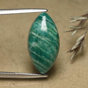 8.31 ct Green Amazonite Gemstone, Amazonite Gem in Marquise Cabochon Shape for Sale.