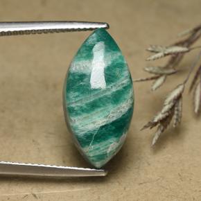 9.2ct Marquise Cabochon Blue-Green Amazonite for sale thumb image of 9.2ct Marquise Cabochon Blue-Green Amazonite (ID: 492350)