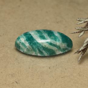 9.19 ct Green Amazonite Stone, Natural Amazonite in Marquise Cabochon Shape for Sale