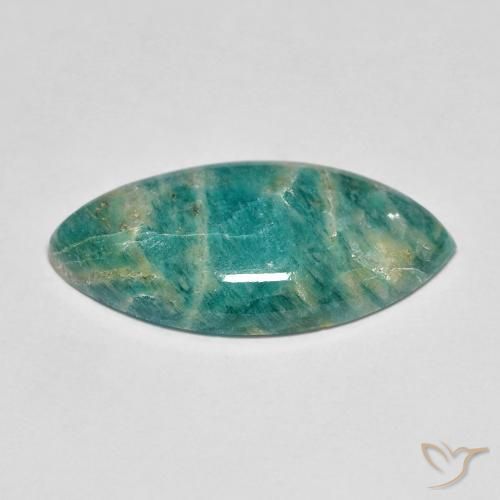 Amazonite Gemstone in 20 x 10 mm (calibrated) Size for Sale, Amazonite Stone in Pine Green Color