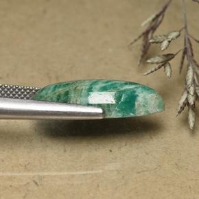 Amazonite Gemstone in 20 x 10 mm (calibrated) Size for Sale, Amazonite Stone in Medium Green Color