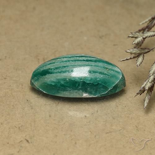 8.65 ct Green Amazonite Stone, Natural Amazonite in Marquise Cabochon Shape for Sale
