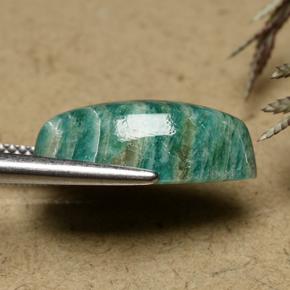 Amazonite Gemstone in 17.5 x 8.9 mm Size for Sale, Amazonite Stone in Pine Green Color