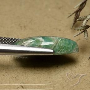 Amazonite Gemstone in 19.7 x 10 mm Size for Sale, Amazonite Stone in Cool Pine Green Color