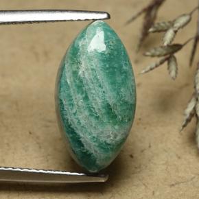 Cool Green Амазонит Камень - 5.9ct Огранка Маркиза Кабошон (ID: 492465)