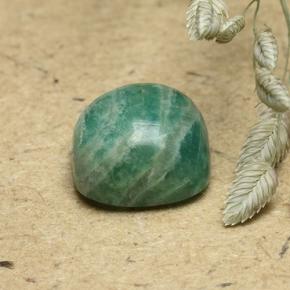 1.97 ct Green Amazonite Stone, Natural Amazonite in Cushion Cabochon Shape for Sale
