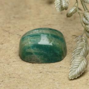 1.17 ct Green Amazonite Stone, Natural Amazonite in Cushion Cabochon Shape for Sale