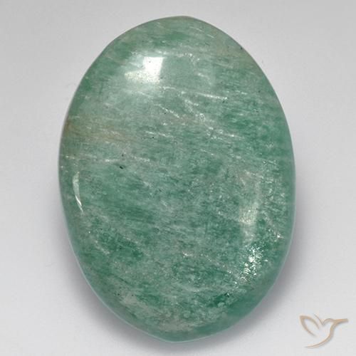 33.06 ct Green Amazonite, 30 x 22.1 mm Oval Cut From Madagascar, Photo A