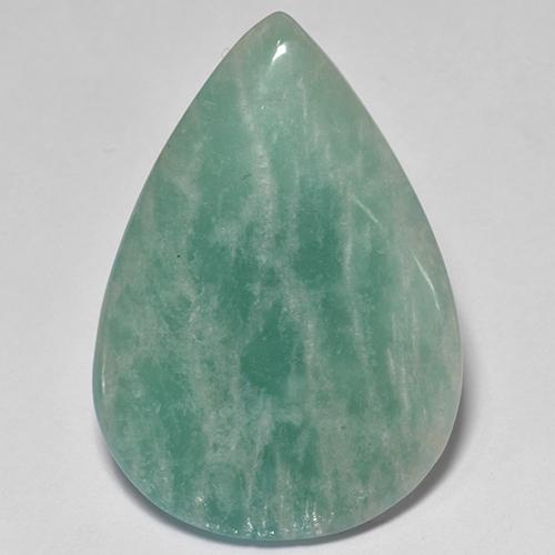 17,5 ct birnenschliff türkisfarbener Amazonit aus Madagaskar, Größe 30 x 21,1mm, natürlicher Edelstein, Translucent Reinheit, 1 Stück birnenschliff Amazonit, Mohs-Härte von 6 - 6,5 , Photo A