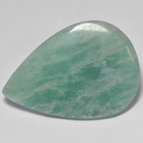 17.50 ct Turquoise Amazonite Stone, Natural Amazonite in Pear Cabochon Shape for Sale