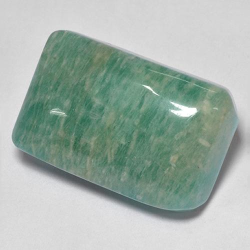 Amazonite Gemstone in 19.3 x 12.5 mm Size for Sale, Amazonite Stone in Medium Bluish Green Color