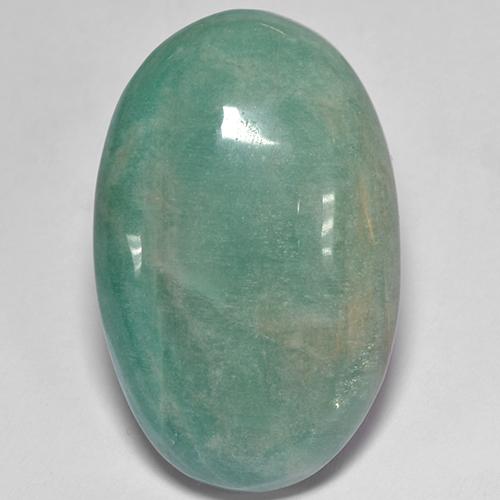 Green Blue Tone Амазонит Камень - 27.9ct Овал Кабошон (ID: 512020)