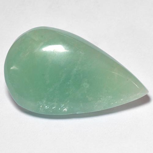 Green Blue Tone Amazonite Gem - 13.8ct Pear Cabochon (ID: 512022)