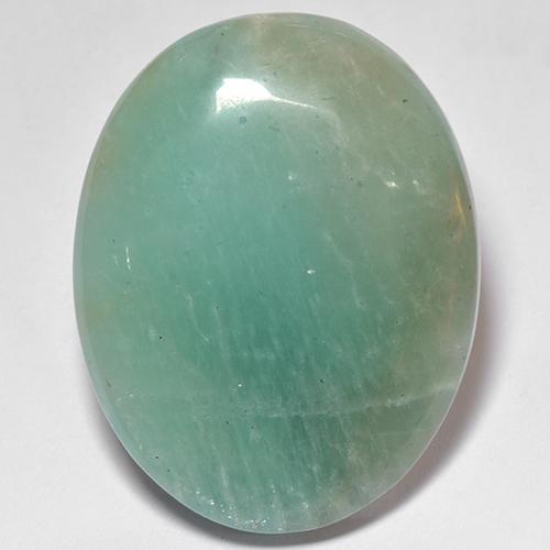 Голубовато-зеленый Амазонит Камень - 32.6ct Овал Кабошон (ID: 512023)