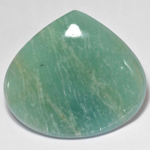 41.77 ct Green Amazonite Gemstone, Amazonite Gem in Pear Cabochon Shape for Sale.