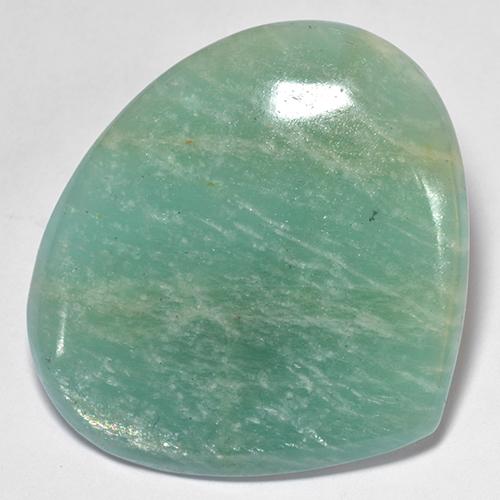 41.77 ct Green Amazonite Stone, Natural Amazonite in Pear Cabochon Shape for Sale