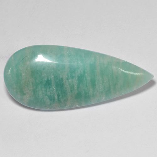15.10 ct Green Amazonite Gemstone, Amazonite Gem in Pear Cabochon Shape for Sale.
