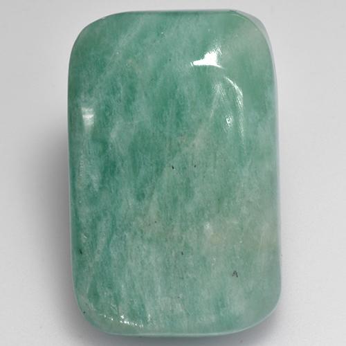 Medium Bluish Green Amazonite Gem - 39.2ct Cushion Cabochon (ID: 512028)