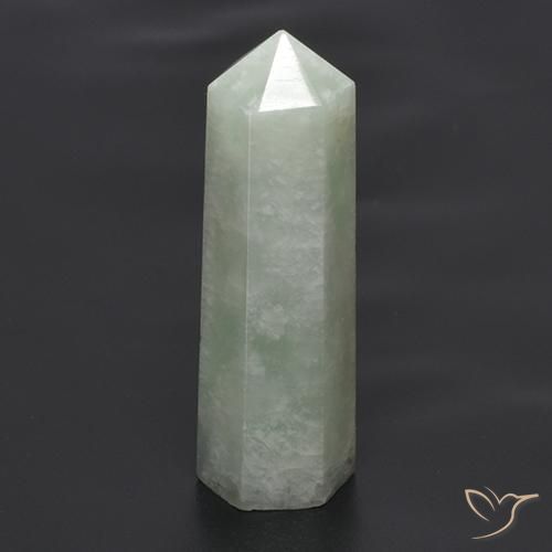20.7 ct Green Amazonite, 29.9 mm Pencil Cut From Madagascar, Photo A