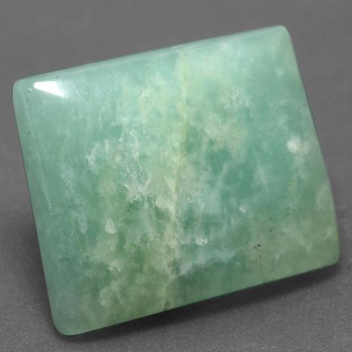 25.74 ct Green Amazonite Stone, Natural Amazonite in Baguette Cabochon Shape for Sale