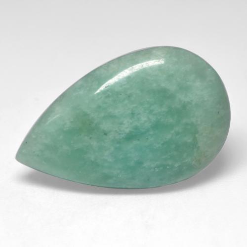 Verde chiaro Amazzonite Gem - 13.7ct Cabochon pera (ID: 535599)