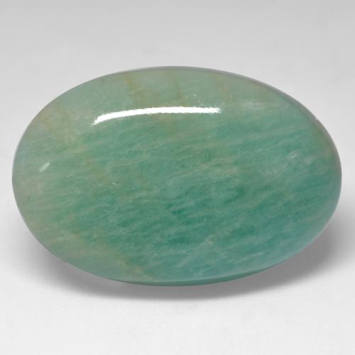 30.47 ct Turquoise Amazonite Stone, Natural Amazonite in Oval Cabochon Shape for Sale