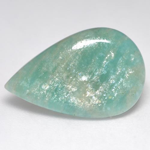 4.32 ct Turquoise Amazonite Stone, Natural Amazonite in Pear Cabochon Shape for Sale