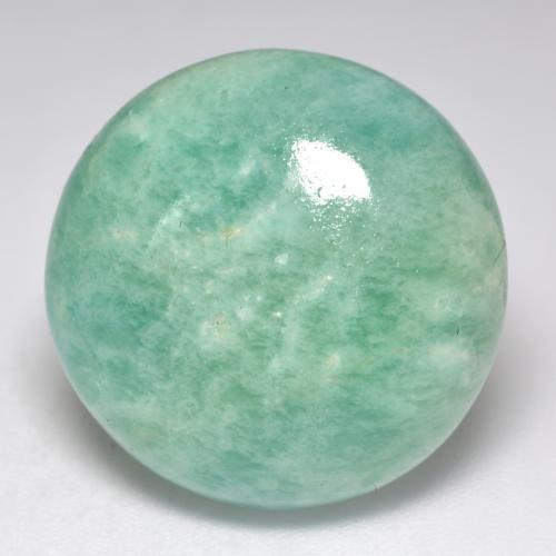 14.31 ct Green Amazonite Stone, Natural Amazonite in Round Cabochon Shape for Sale