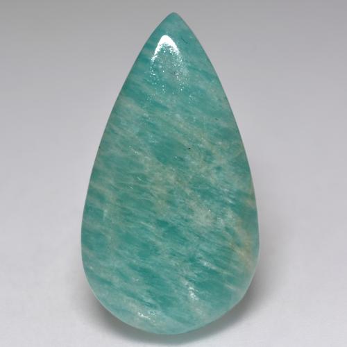 10.54 ct Turquoise Amazonite Gemstone, Amazonite Gem in Pear Cabochon Shape for Sale.