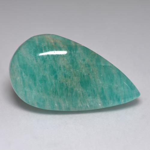 10.54 ct Turquoise Amazonite Stone, Natural Amazonite in Pear Cabochon Shape for Sale