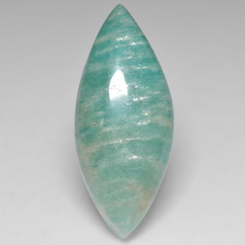 18.95 ct Turquoise Amazonite Gemstone, Amazonite Gem in Marquise Cabochon Shape for Sale.