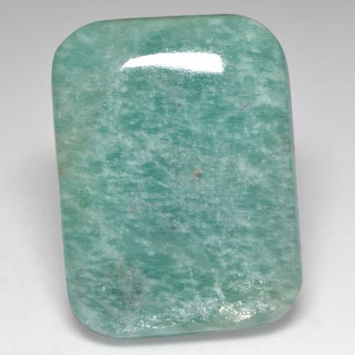Green Blue Tone Amazonit Edelstein - 34.6ct Kissen Cabochon (ID: 535742)