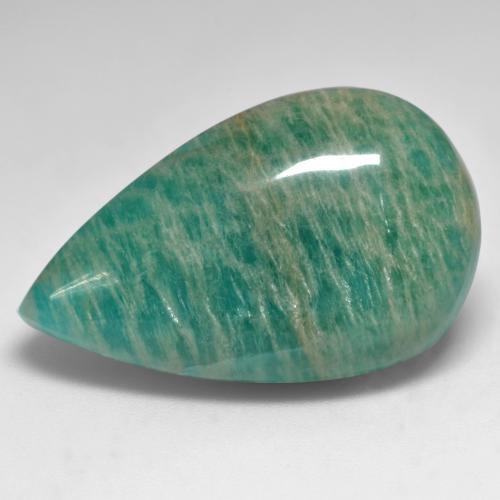29.16 ct Turquoise Amazonite Gemstone, Amazonite Gem in Pear Cabochon Shape for Sale.