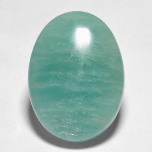 10.39 ct Turquoise Amazonite Gemstone, Amazonite Gem in Oval Cabochon Shape for Sale.