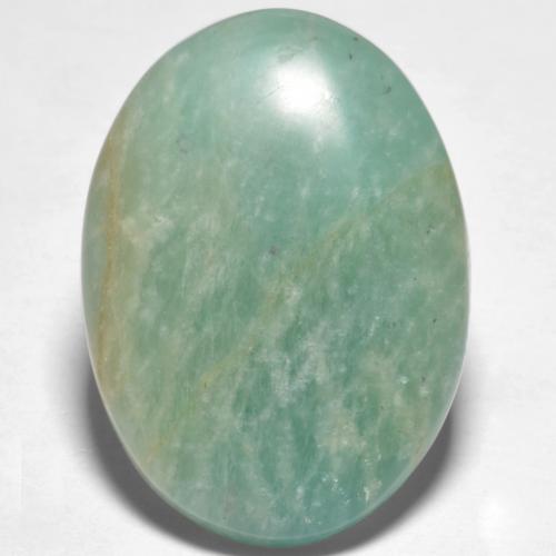 14.79 ct Turquoise Amazonite Gemstone, Amazonite Gem in Oval Cabochon Shape for Sale.