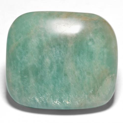 Tono azul verde Amazonita Gema - 24.5ct Cabujón forma Cojín (ID: 554492)