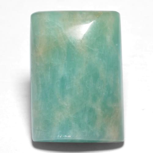 14.98 ct Turquoise Amazonite Gemstone, Amazonite Gem in Baguette Cabochon Shape for Sale.