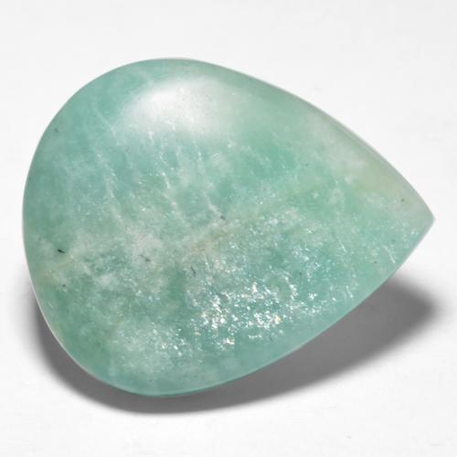 17.77 ct Turquoise Amazonite Stone, Natural Amazonite in Pear Cabochon Shape for Sale
