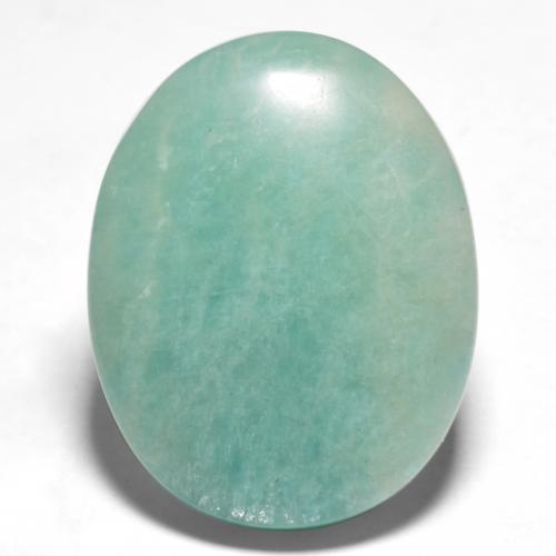 Green Blue Tone Амазонит Камень - 19.8ct Овал Кабошон (ID: 554497)