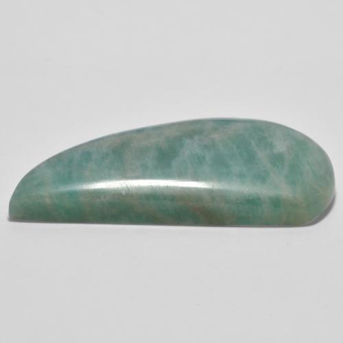 Amazonite Gemstone in 35.8 x 16.2 mm Size for Sale, Amazonite Stone in Medium Bluish Green Color