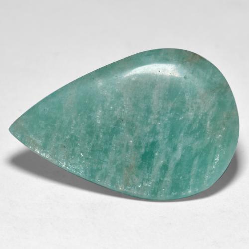 23.02 ct Turquoise Amazonite Gemstone, Amazonite Gem in Pear Cabochon Shape for Sale.