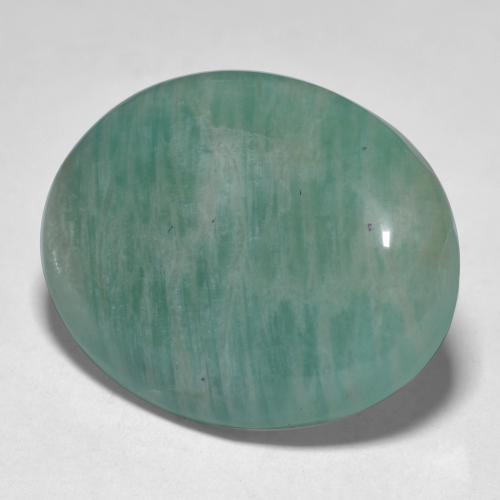 27.07 ct Turquoise Amazonite Stone, Natural Amazonite in Oval Cabochon Shape for Sale