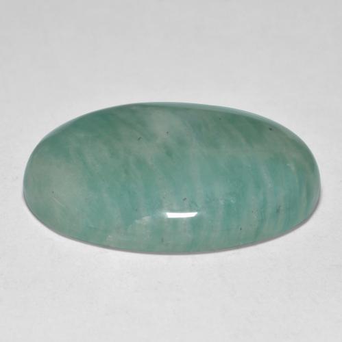 Amazonite Gemstone in 26.6 x 20.7 mm Size for Sale, Amazonite Stone in Medium Bluish Green Color