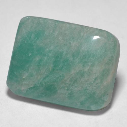 Medium Bluish Green Amazonite Gem - 14.4ct Cushion Cabochon (ID: 568338)